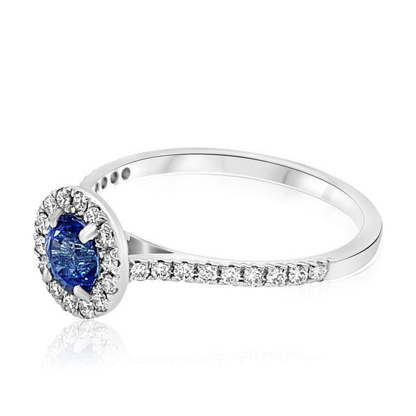 Gemstone Halo Ring