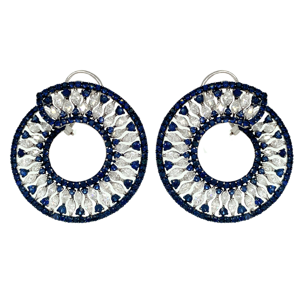 Rounded Gemstone Earrings