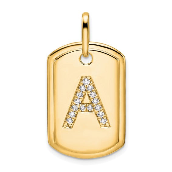 Initial Dog Tag Charm – Kaira