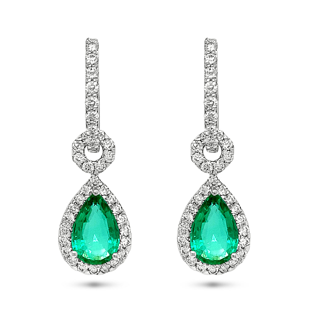 Emerald Pear Earrings