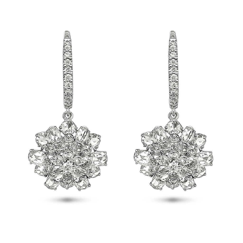 Rose Cut Diamond Earrings