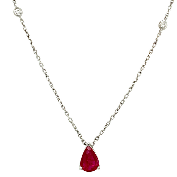 Gemstone Pear Necklace